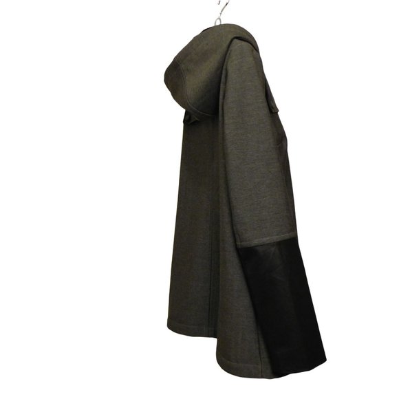 BCBGeneration Gray and Black Polyester and Faux Leather Jacket with hood - Picture 6 of 10